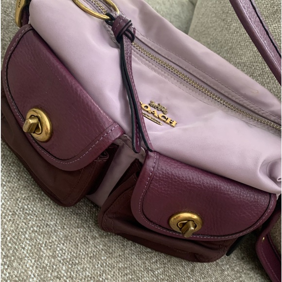 Coach Bags Coach Colorblock Nylon Cargo Shoulder Bag In Lilacmulti